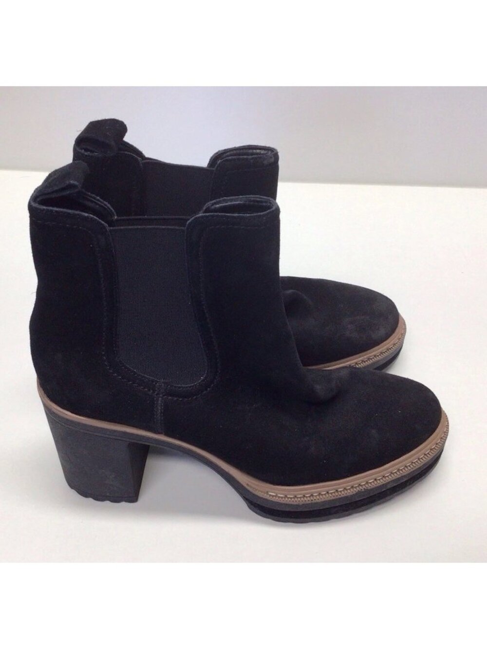 Steve Madden Lexa Platform Chunky Boots Black Suede Size 9.5 Women's